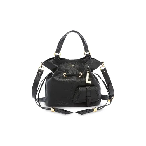 LANCEL Телячья кожа Ведрообразная сумка Сумка через плечо Сумка среднего размера Женская Черная