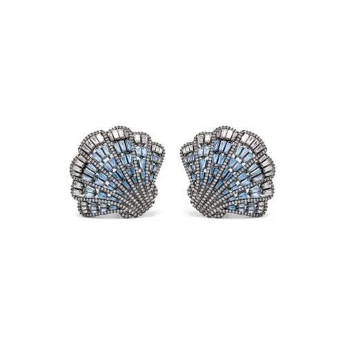 Серьги Crystal Swarovski Женские Серебряные