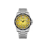 Желтый циферблат часов