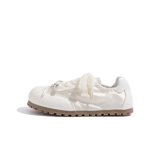 HUANQIU визуально увеличивает рост Низкий топ Casual Женский Бежевый