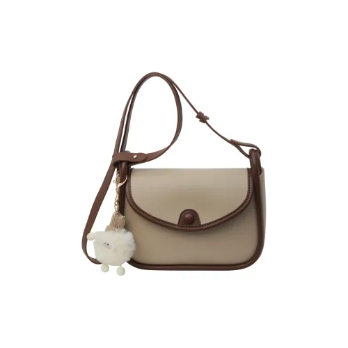 Gerlanx ПУ (полиуретан) Сумка через плечо Женская Хаки Экрю Черный Коричневый