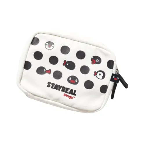 STAYREAL Pingu Коллаборация Хлопок Косметичка Маленькая Женская Красная Белая