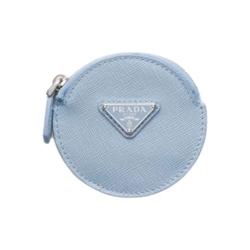 PRADA Saffiano кожа кошелек для монет женский синий