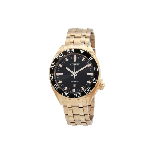 CITIZEN Eco Drive Series Светильник Кварцевый механизм Нержавеющая сталь Ремешок Часы 42 мм Мужские часы Черный циферблат