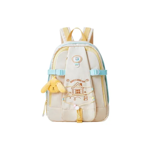 MIFFY Ткань Рюкзак Женские Экрю Зеленый