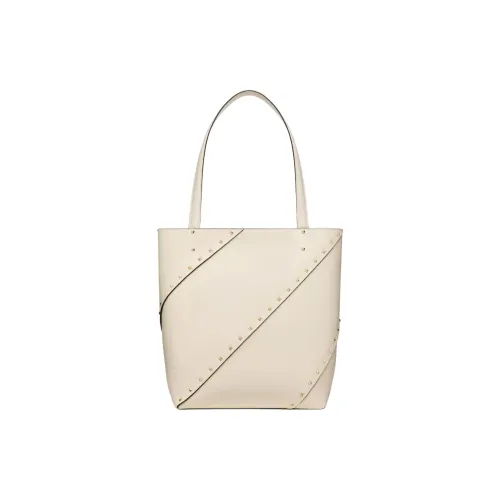 Valentino Rockstud Телячья кожа Тоут Сумка Сумка для покупок Сумка Маленькая Женская Белая