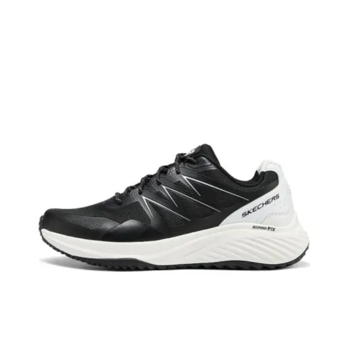 Skechers Bounder Low Топ Беговые кроссовки Мужской Черный Белый