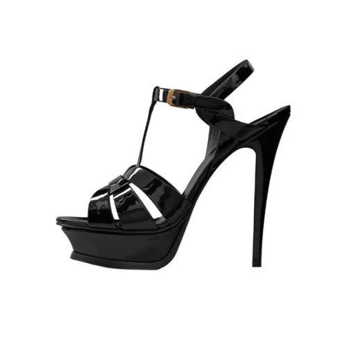 SAINT LAURENT TRIBUTE One Ремешок Сандалии Женские Черные