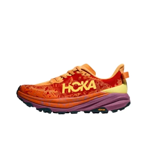 HOKA ONE ONE SPEEDGOAT 6 Беговые кроссовки Низкий топ Оранжевый Мужской