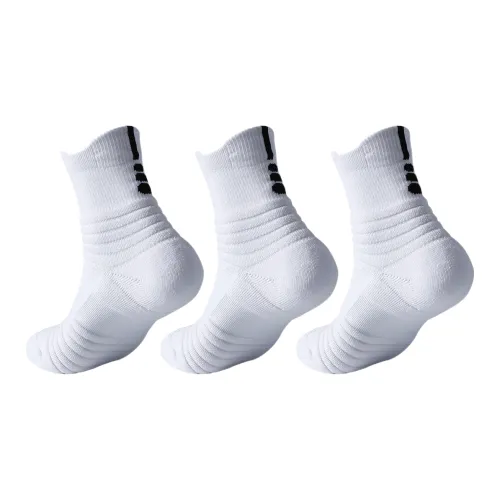 Brute Rabbit Баскетбольные носки Мужские 3 упаковки трехцветные