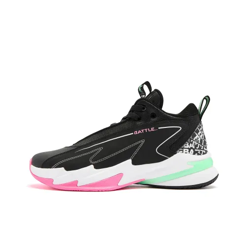 QIAODAN Баскетбольные кроссовки Low Топ Черный Aurora Pink Men's