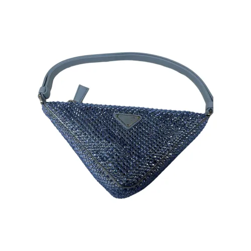 PRADA Кристальная сумка через плечо сумка сумка на плечо женская синяя