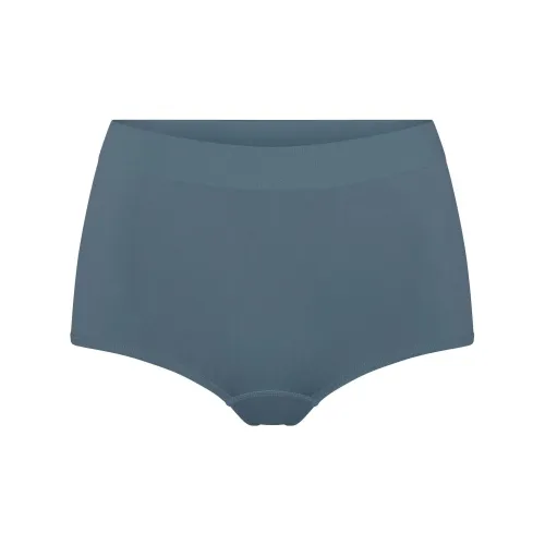 SKIMS Мягкий Сглаживающий Бесшовный Boy Short Трусы Женские KYANITE Синий Кристалл Каменный Цвет