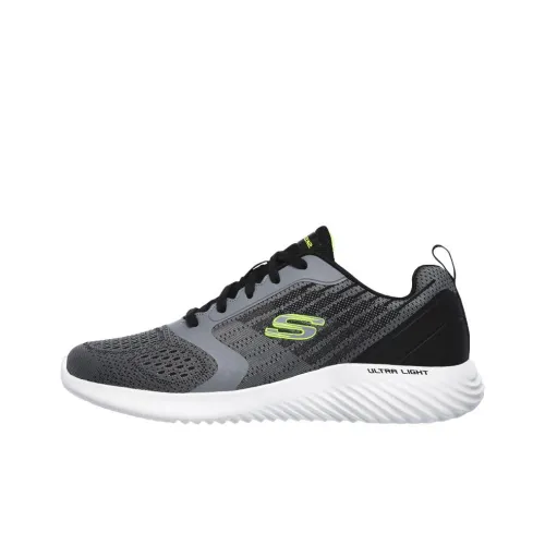 Skechers Bounder Low Топ Повседневные Беговые Кроссовки Мужские Серый Черный