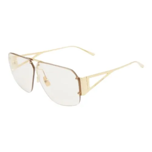 Bottega Veneta Металл Нерегулярная форма Солнцезащитные очки Мужской Желтый