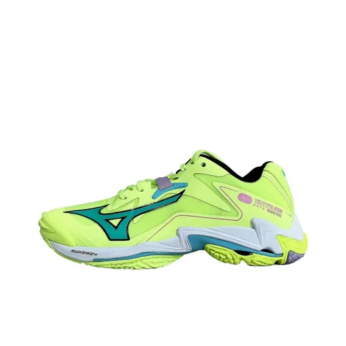 Mizuno Wave Lightning Z8 Покрытие Низкий Топ Тренировочные Кроссовки Унисекс Зеленый