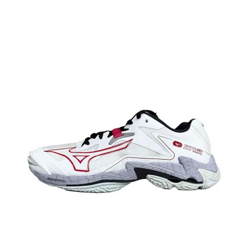 Кроссовки для тренировок Mizuno Wave Lightning Z8, низкий топ, белый/красный/черный, унисекс