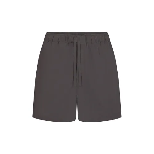 SKIMS Хлопковый поплин Сон MENS Короткий Пижамные штаны Мужской Пепельно-серый