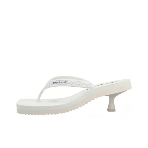 PALM ANGELS Шлепанцы Женские Белые