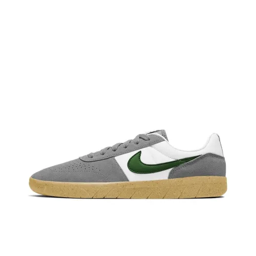 Nike SB Team Classic Покрытие Slip-Resistant Низкие Кроссовки для Скейтбординга Унисекс Серый Белый Зеленый