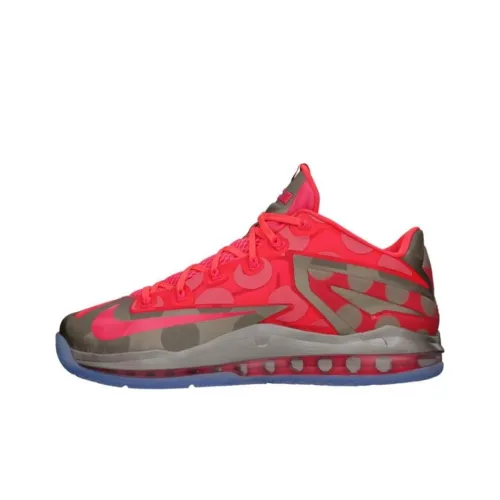 Nike Lebron 11 Low Maison Polka Dots Slip-Resistant Low Top Баскетбольные кроссовки Мужские Розовые