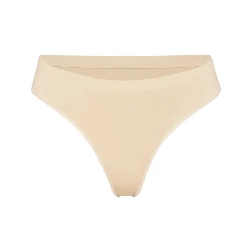 SKIMS Мягкий Сглаживающий Бесшовный Стринг Трусы Женские 1 Пачка Песочный Песочный