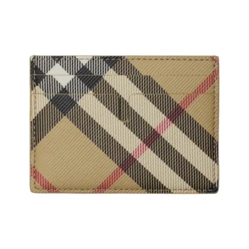 Burberry Футляр Для Карт В Клетку 4 Отделения Для Карт Отделение По Центру Вручную Прокрашенные Края