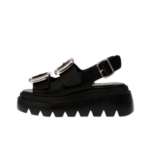 STEVE MADDEN One Ремешок Сандалии 6,5 см Женские Черные