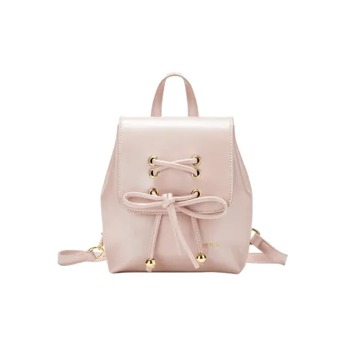 JANE KLAIN Рюкзак из синтетической кожи маленький женский балетный розовый лунный свет серебристый белый