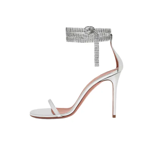 AMINA MUADDI GIORGIA one Ремень Сандалии 10,5 см Женские Серебряные