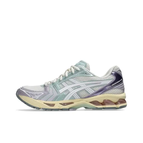 Asics Gel Kayano 14 Износостойкий и Легкий Низкий Топ Повседневная Беговая Обувь Унисекс Зеленый Фиолетовый