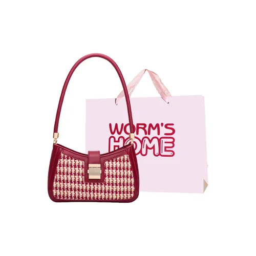 Worm's Home ПУ (полиуретан) Сумка для свадьбы Сумка через плечо Стандартная Женская Красная
