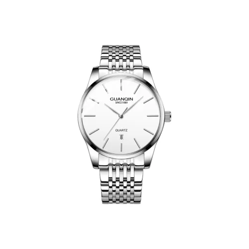GUANQIN DS19158.BGD Кварцевый механизм ремешок из нержавеющей стали мужские часы белый циферблат