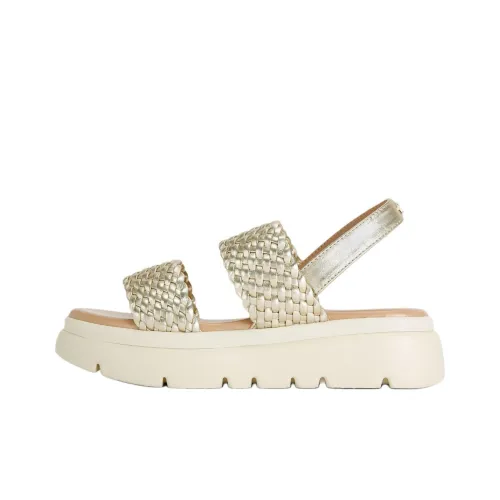 Kurt Geiger London Krypton Weave One Strap Sandals 5cm Women's Gold Курт Гейзер Лондон Krypton Weave One Strap Сандалии 5см Женские Золотые