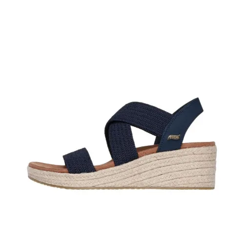 Skechers ARCH FIT BEVERLEE One Ремешок Сандалии Средний Каблук Женские Синий Коричневый