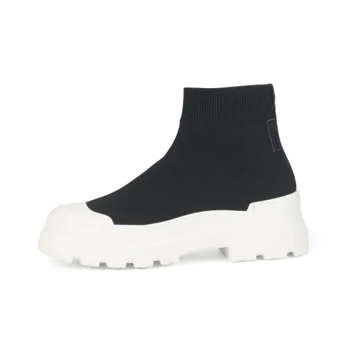 TIEKE Износостойкий Дышащий MID Топ Повседневная обувь Мужская Черная