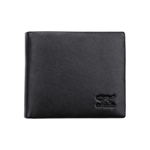 SEPTWOLVES Кошелек из коровьей кожи Мужской Черный