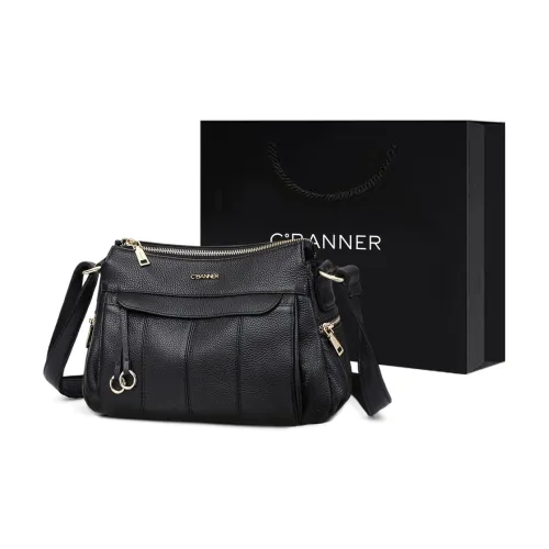 C°BANNER Коровья кожа с синтетической кожей сумка через плечо сумка на плечо стандартная женская черная
