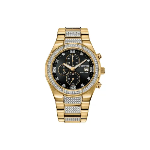 CITIZEN Eco Drive Series Светильник Кварцевый механизм Нержавеющая сталь Ремешок Часы 42 мм Мужские часы Черный циферблат