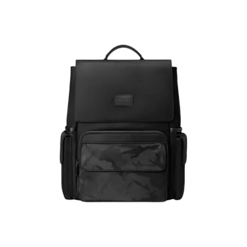 SAMSONITE Ткань с синтетической микрофиброй и коровьей кожей большой рюкзак мужской черный