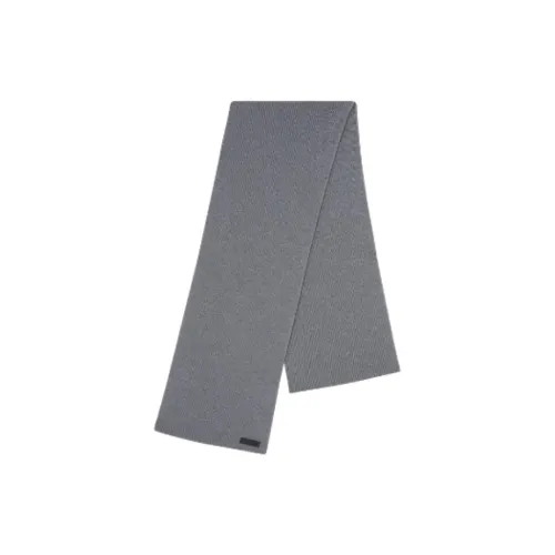 VERSACE Шерсть Коровья кожа Вязаные шарфы Женские Серый