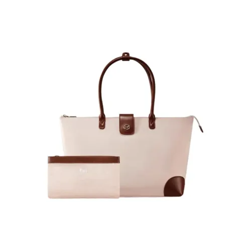 VICTORIA·HYDE Нейлоновая Комбинированная Сумка Тоут Сумка Сумка для покупок Сумка через плечо Большая Женская Светло-абрикосовая Черная