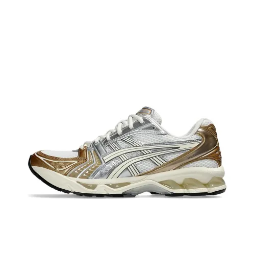Asics Gel Kayano 14 Беговые кроссовки Низкий топ Золото, Серебро, Белый Унисекс