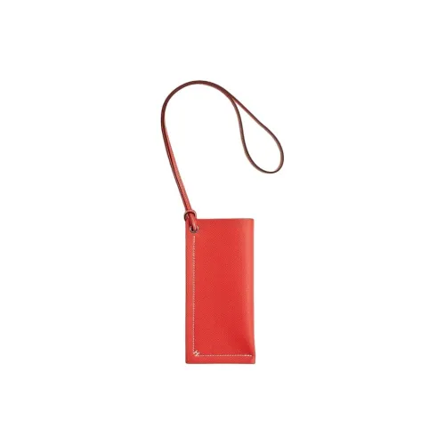 HERMES H Sellier Epsom Телячья кожа Чехол для очков Средний Женские R1 Terre Battue Red Earth