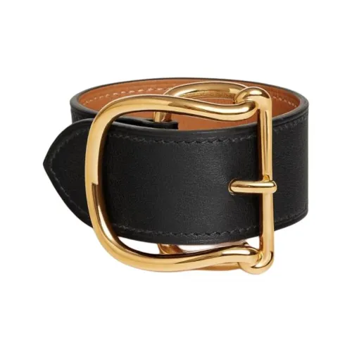 HERMES Телячья кожа Наручные повязки Женские Черный