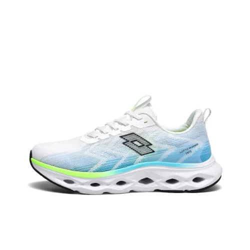 LOTTO Slip-resistant Abrasion-resistant Lightweight Breathable Low-Top Running Shoes Men's White Blue