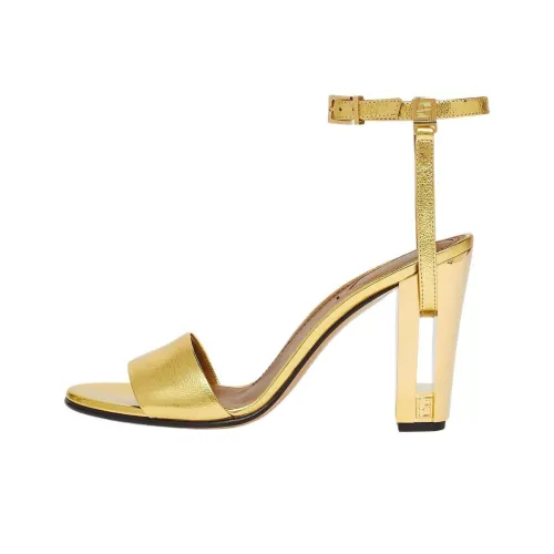 FENDI Delfina One Strap Sandals 9,5cm Women's Gold FENDI Delfina One Ремешок Сандалии 9,5 см Женские Золотые