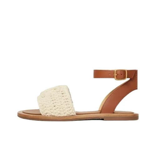 CELINE One Sandals Women's Beige Brown