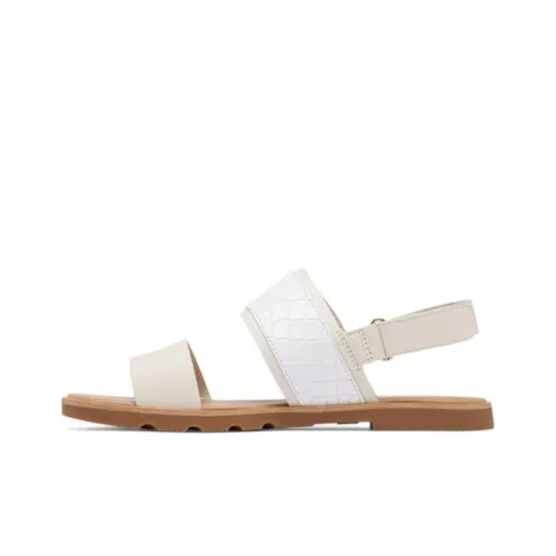 SOREL Ella III One Strap Sandals Flat Подошва Женские Белые