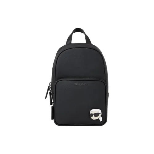 KARL LAGERFELD Полиуретан Сумка через плечо Средняя Мужская Черная